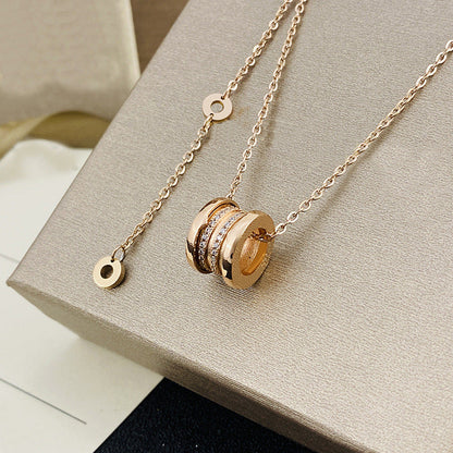 Women's & Men's Ceramic High Version Spring Full Diamond Small Waist Necklaces