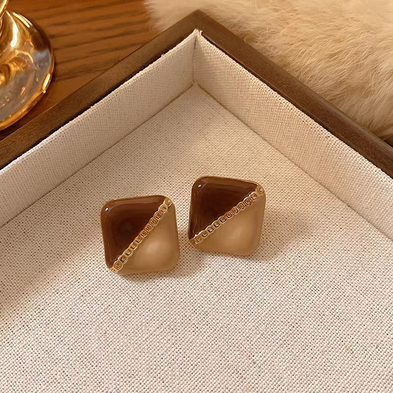 Women's Niche Color Elegance Retro Design High-grade Earrings