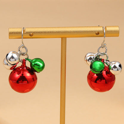 Cute Fashion Alloy Dripping Elk Snowflake Ear Earrings