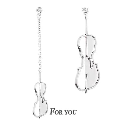 Asymmetric Cello Sier Pin Needle Cold Rings