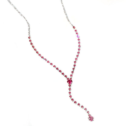 Women's Korean Style Simple Geometric Round Zircon Pendant Niche Necklaces