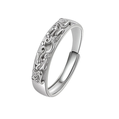 Money Drawing Pi Couple Retro Fashion Personalized Opening Single Rings