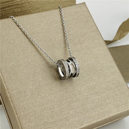 Women's & Men's Ceramic High Version Spring Full Diamond Small Waist Necklaces