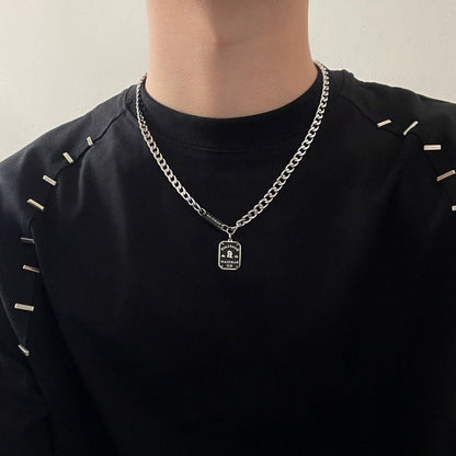 Letter Sterling Sier For Boys Hip Hop Necklaces