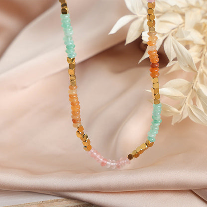 Design Color Ite Crystal Stone Abacus Necklaces