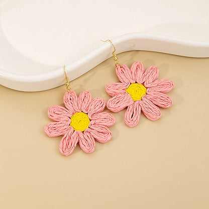 Small Daisy Bohemian Beach Vacation Style Earrings