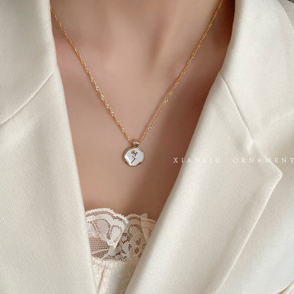 Twin Pearl Female Temperament Wild Clavicle Necklaces