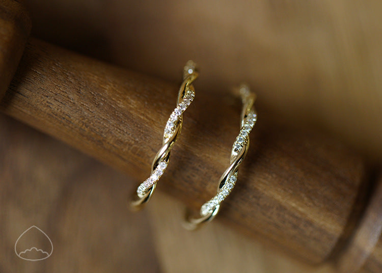 Sterling Sier Gold-plated Female Fresh Simple Rings