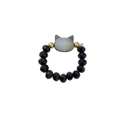 Colorful Kitty Black Crystal High-grade Daily Wear Necklaces