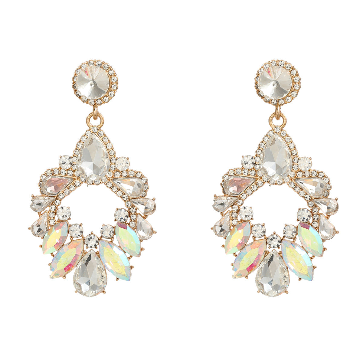 Women's Crystals Exaggerated Rhinestone Full Diamond Bohemian Earrings