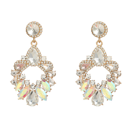 Women's Crystals Exaggerated Rhinestone Full Diamond Bohemian Earrings