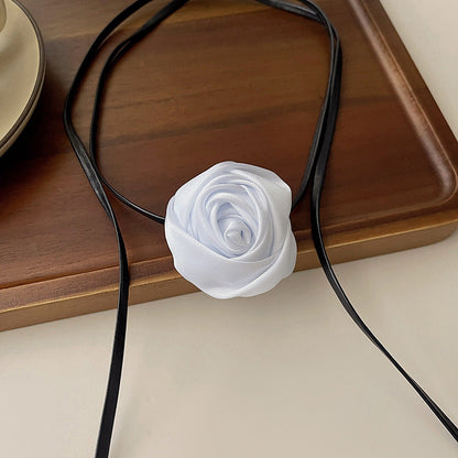 Niche Handmade Rose Flower Dark Hot Necklaces