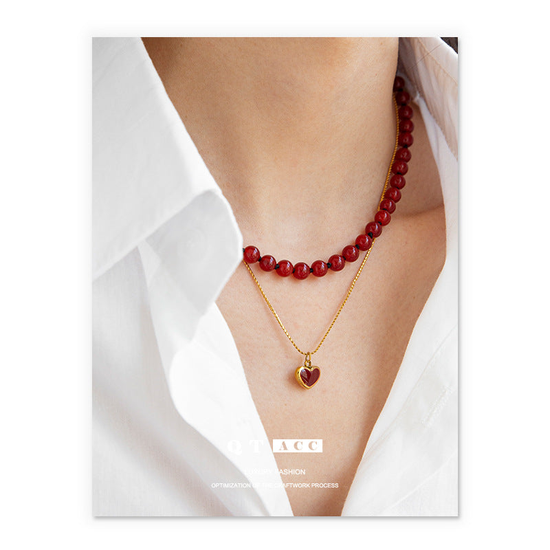 Sier Chinese Retro Ethnic Style Tigereye Necklaces