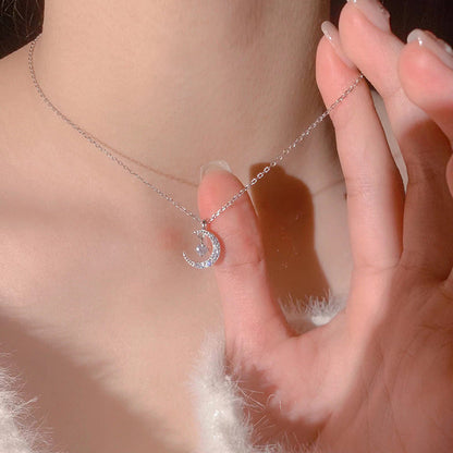 Women's Steel Fashion Temperament Design Clavicle Chain Moon Necklaces