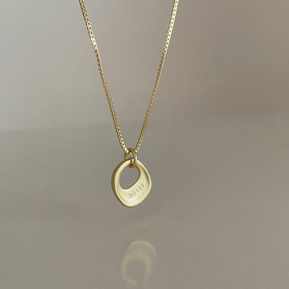 Irregular Matte Metal Pendant Female Niche Retro Personality All Necklaces