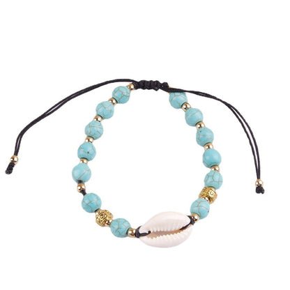 Turquoise Hand Weaving Wax Rope Line Bracelets