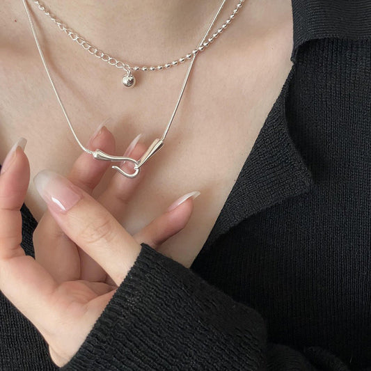 Female Hook Snake Bones Chain Simple Necklaces