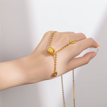 Women's Steel Exquisite Fully Jeweled Loving Heart Necklaces