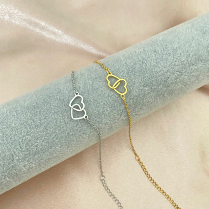 Personality Heart-to-heart Pendant Simple Couple Love Bracelets