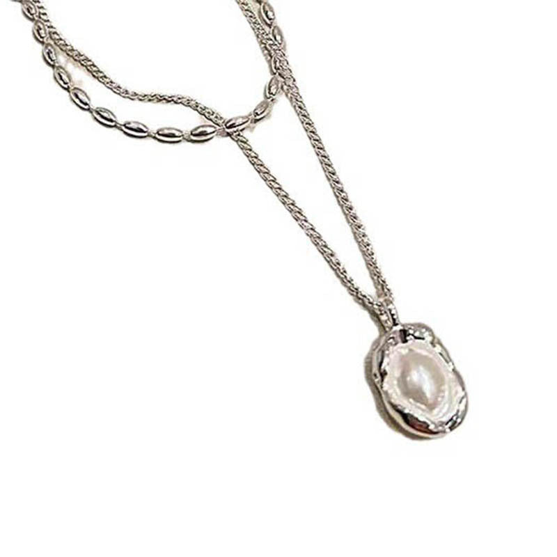 Women's Irregular Pearl Fashionable Korean Clavicle Chain Necklaces