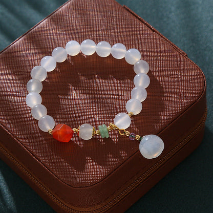 Retro Simple Geometric Agate Ethnic Lotus Bracelets