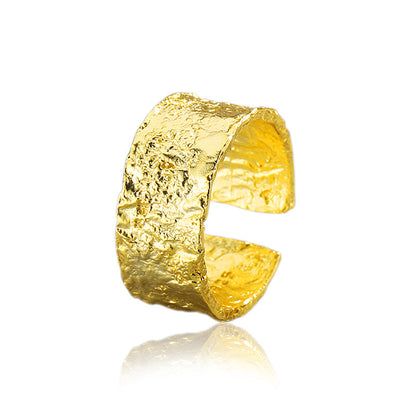 Sier Irregular Concave Gold And Tin Rings