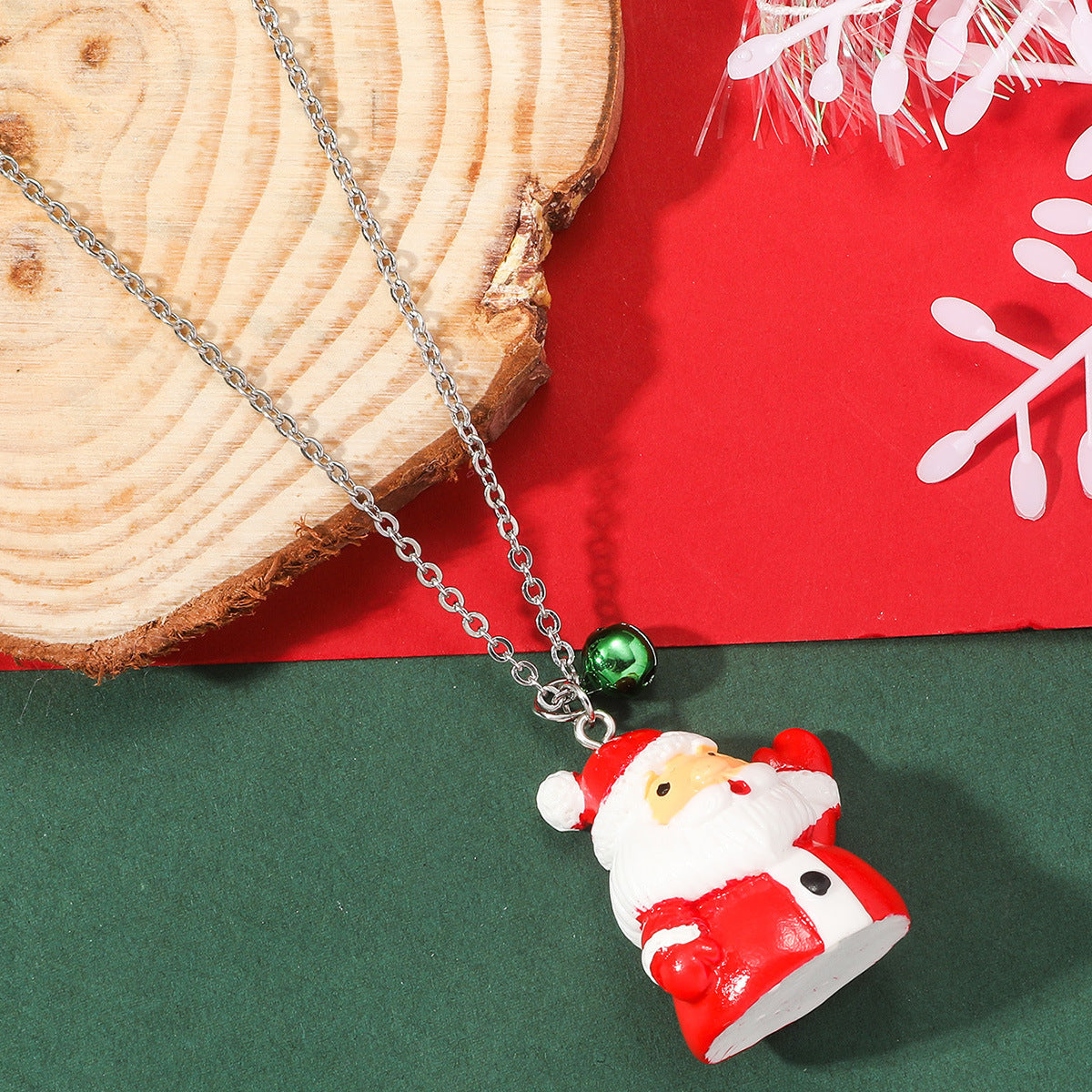 Christmas Cartoon Sweet Cute Childlike Santa Necklaces