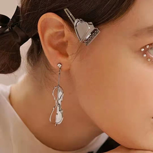 Asymmetric Cello Sier Pin Needle Cold Rings