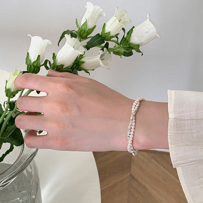 Of Sier Metal Pearl Winding Female Design Bracelets