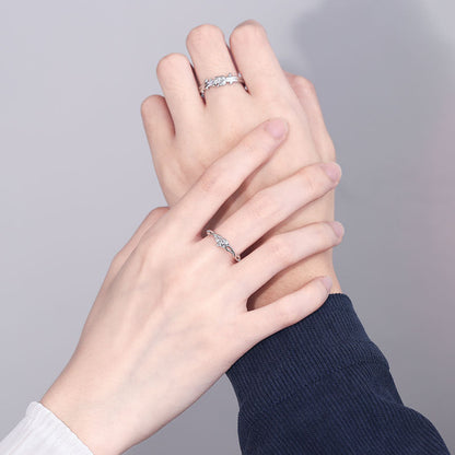 Rose Couple Female Male Niche Trendy Rings