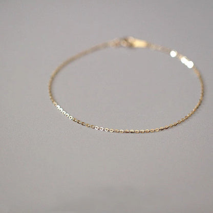 Women's Korean Style Sterling Sier Gold-plated Naked Chain Bracelets