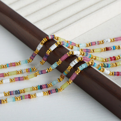 Personalized Niche Design Mixed Color Natural Stone Necklaces