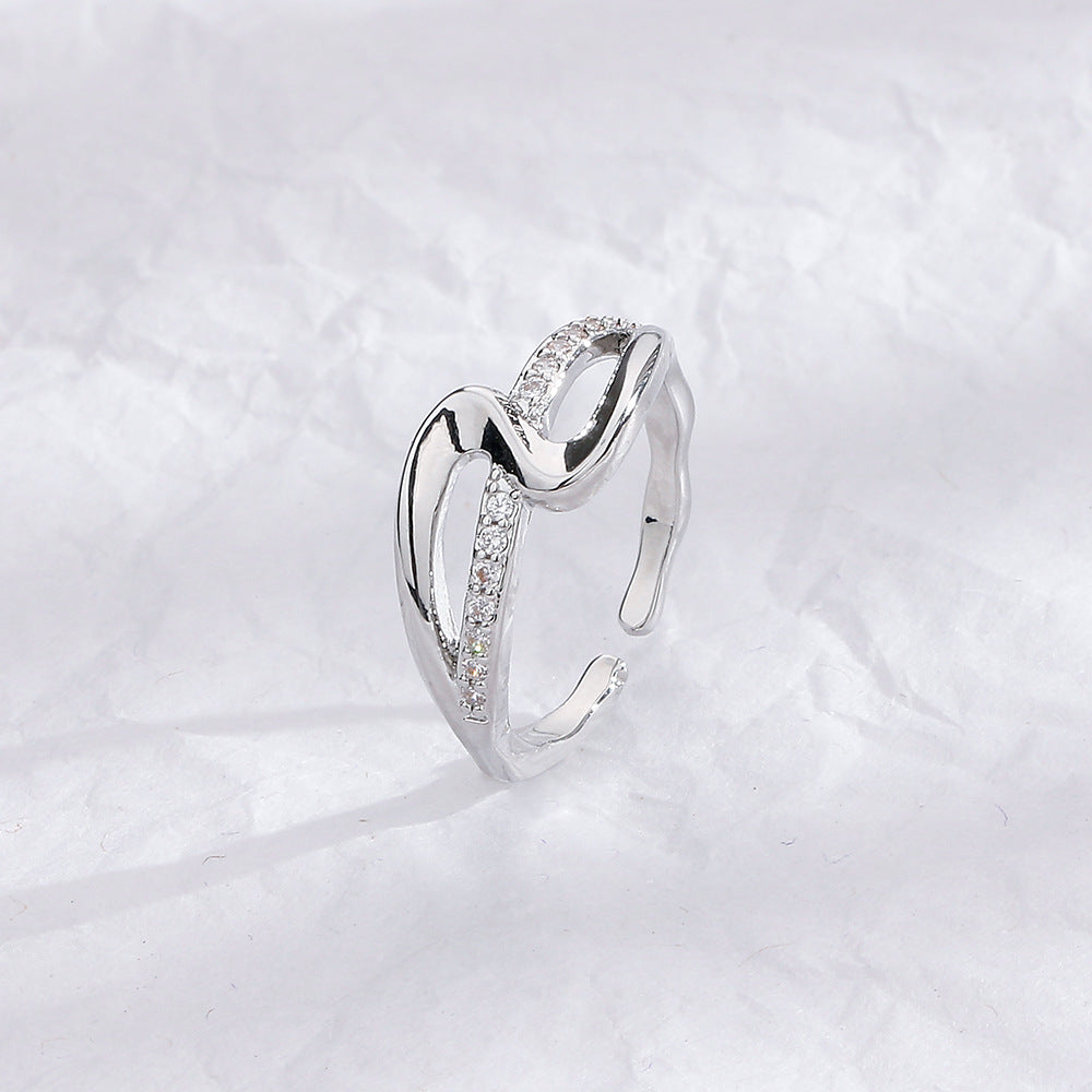 Light Luxury High-grade Cross Geometric Girlfriends Rings