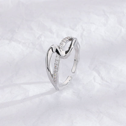 Light Luxury High-grade Cross Geometric Girlfriends Rings