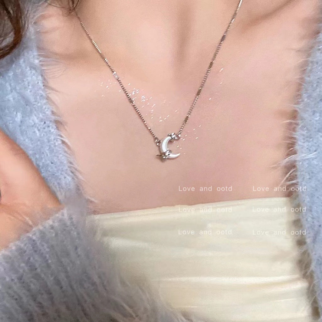 Wind Moon Star Pendant Clavicle Chain Necklaces