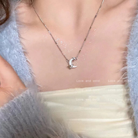 Wind Moon Star Pendant Clavicle Chain Necklaces