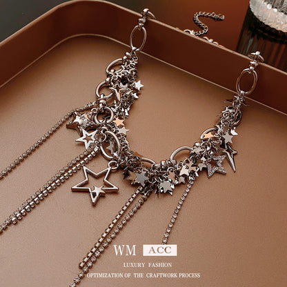 Women's Sequin Tassel Minority Fashion Clavicle Chain Necklaces