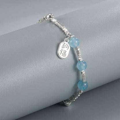 Lucky Fortune Aquamarine Design Affordable Luxury Bracelets
