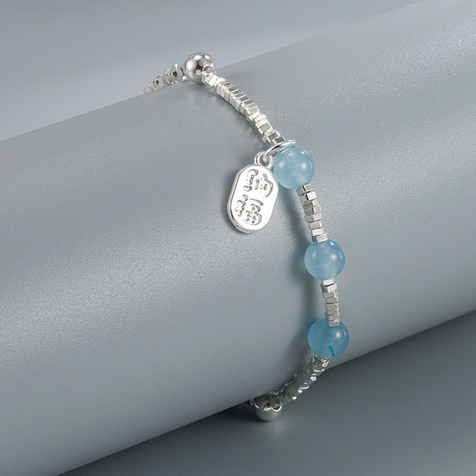 Lucky Fortune Aquamarine Design Affordable Luxury Bracelets