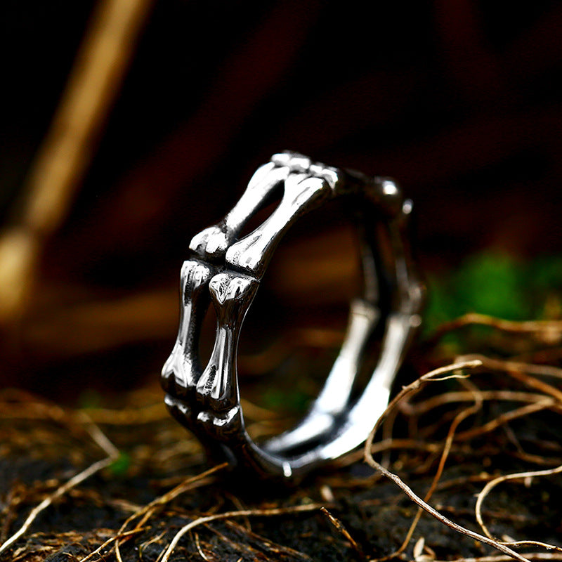 Men's Stainless Steel Cast Vintage Skull Bone Rings