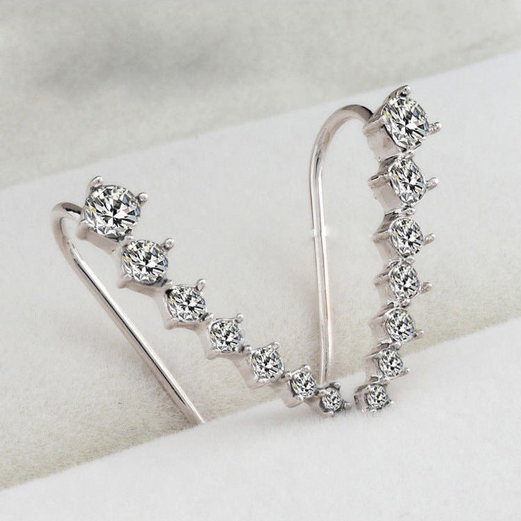 From You Have Rhinestone Long Seven Ear Earrings