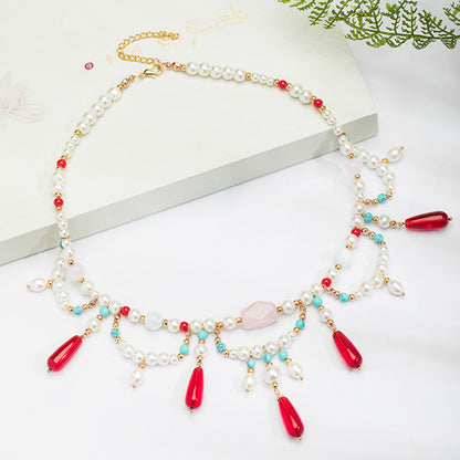 Style Red National Clavicle Chain Song Necklaces