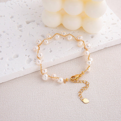 Women's Luxury Cold Style Natural Pearl For Bracelets