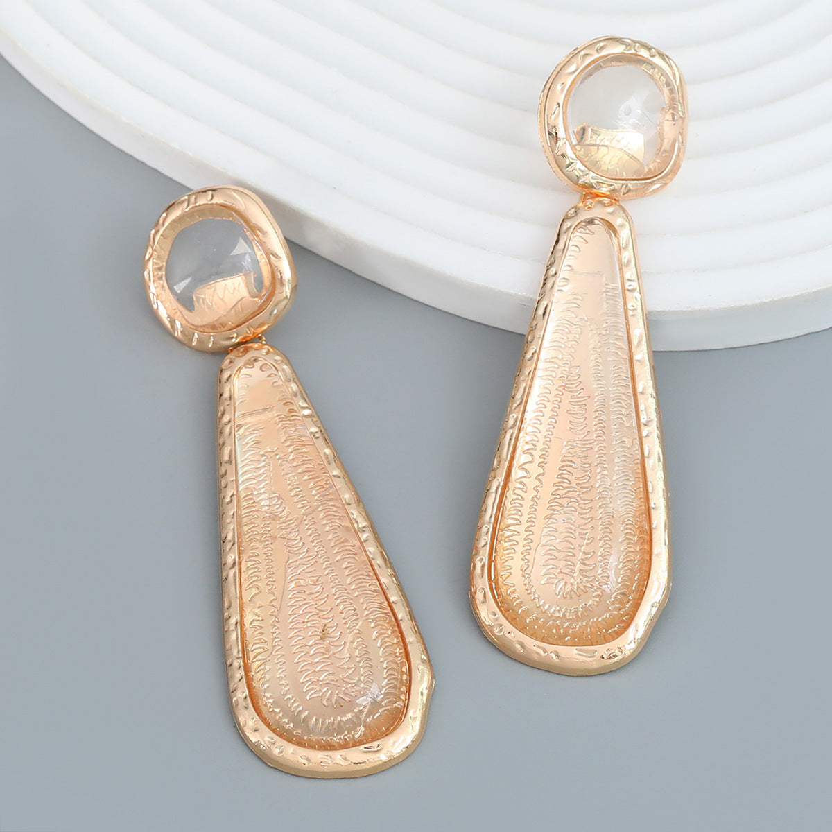 Women's Summer Alloy Drop-shaped Resin Geometric Party Earrings