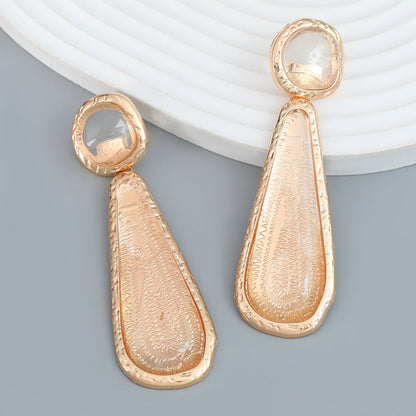 Women's Summer Alloy Drop-shaped Resin Geometric Party Earrings
