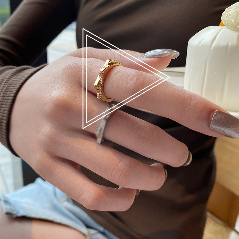 Trendy Cold Open Female Fashion Unique Rings