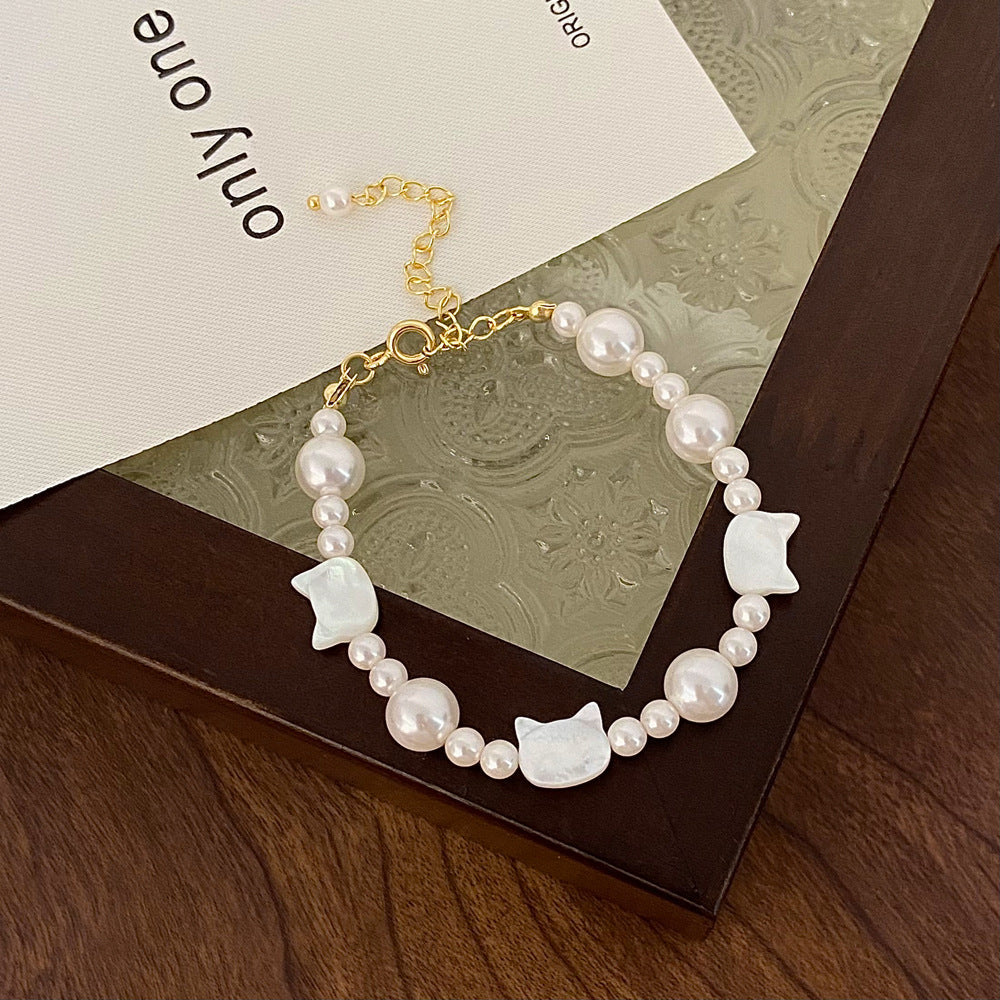 Ni Natural Cat Fritillary Pearl Female Necklaces