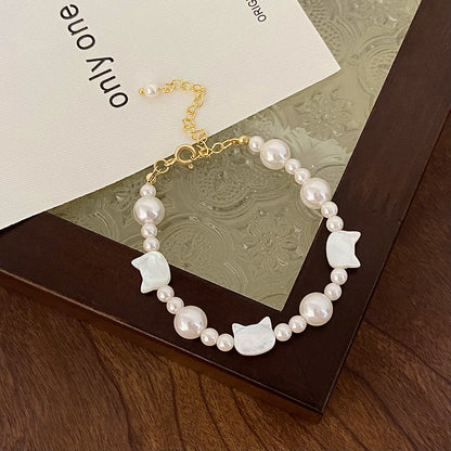 Ni Natural Cat Fritillary Pearl Female Necklaces