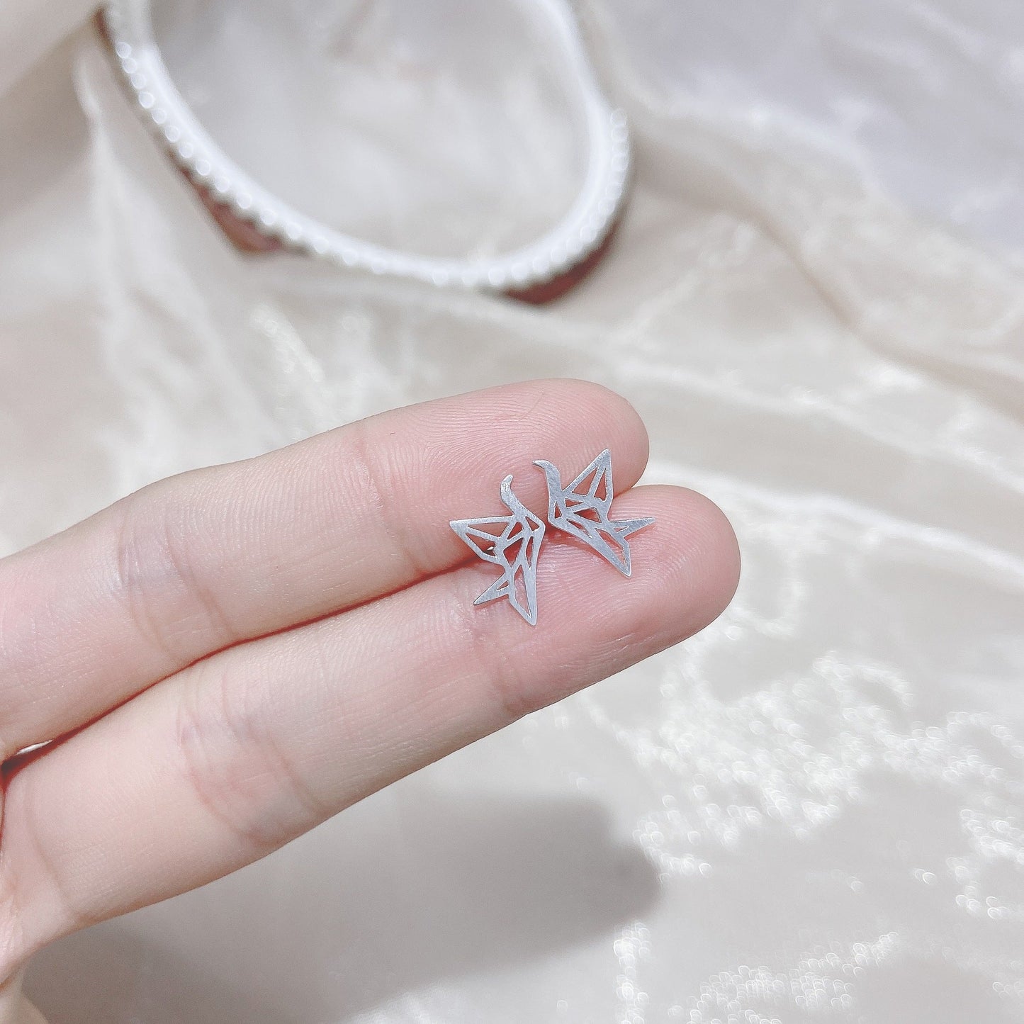 Sier Female Simple And Compact Delicate Earrings