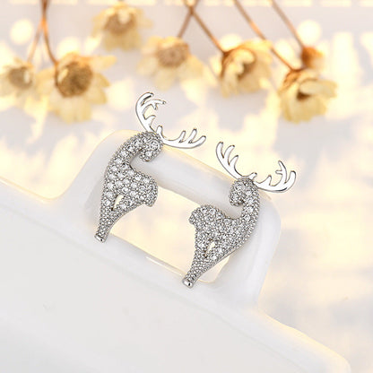 Women's Sier Plated Christmas Trendy Temperament Wild Earrings